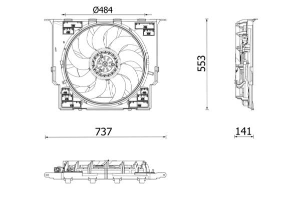 BMW 520 Radyatör Kondenser Fanı MAHLE