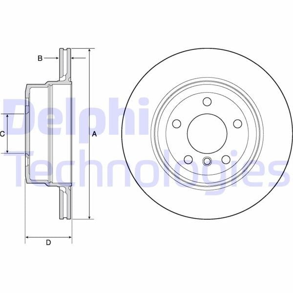 BMW 525 Arka Fren Diski Delikli DELPHI