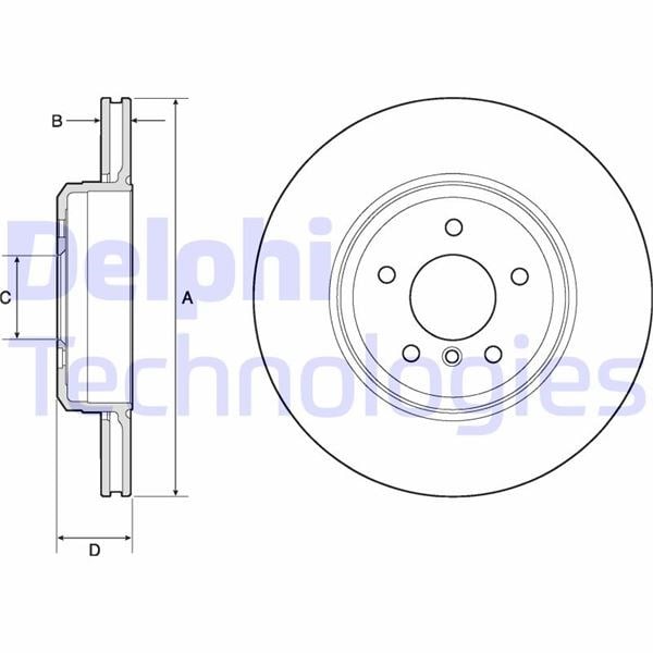 BMW 530 535 540 545 550 635 645 650 Arka Fren Diski Delikli DELPHI
