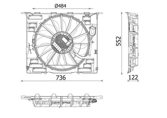 BMW 530 Radyatör Kondenser Fanı MAHLE