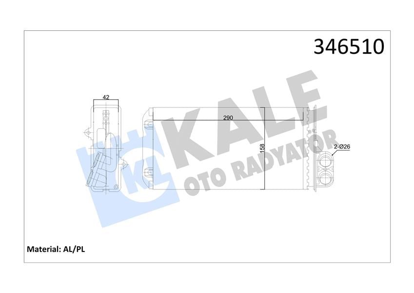 Peugeot 607 Kalorifer Radyatörü KALE-RADYATOR