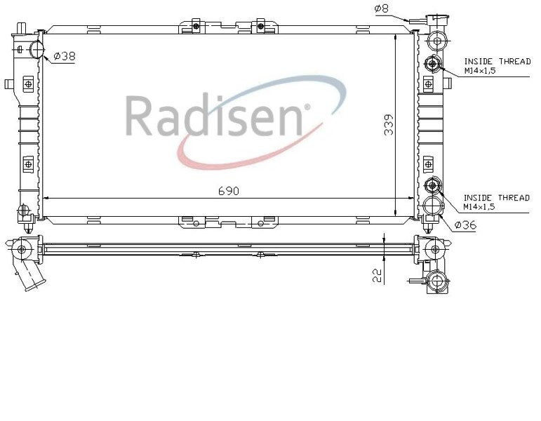 Mazda 626 Radyatör RADISEN