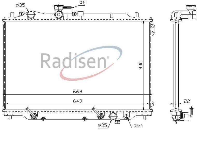 Mazda 626 Radyatör RADISEN
