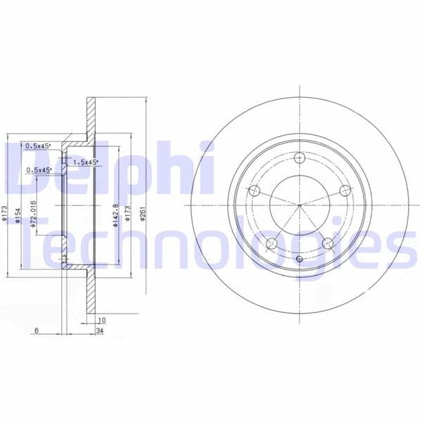 Mazda 626 Arka Fren Diski Dolu Tip DELPHI
