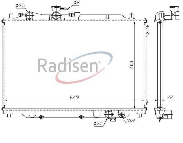 Mazda 626 Radyatör RADISEN