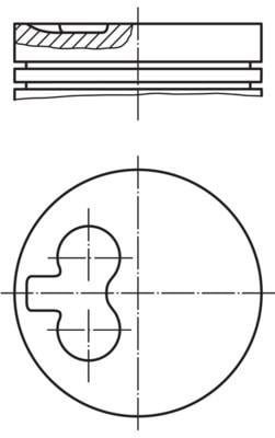 Audi 80 90 1.6 TD 100 2.0 TD Motor Piston Segman 76.51mm MAHLE