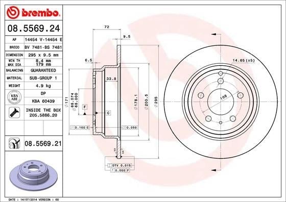Volvo 850 Arka Fren Aynası BREMBO