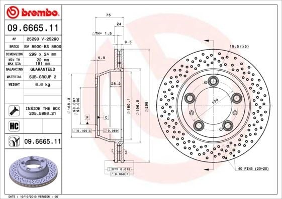 Porsche 911 Boxster Cayman Arka Disk BREMBO