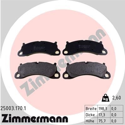 Porsche 911 Carrera Ön Balata ZIMMERMANN