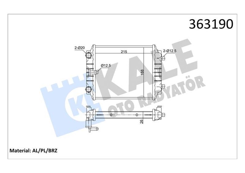 Audi A1 A3 S3 TT Seat Leon Skoda Superb Volkswagen Golf GTI Golf Jetta... KALE-RADYATOR