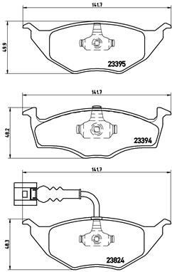 Audi A2 Ön Disk Fren Balatası BREMBO