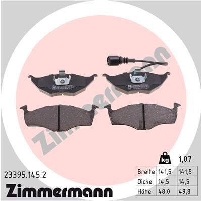 Audi A2 Ön Disk Fren Balatası ZIMMERMANN