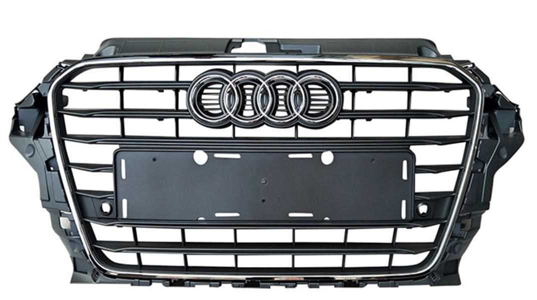 Audi A3 Sedan Ön Panjur Krom Çerçeve Koyu Gri Armasız PRO-A
