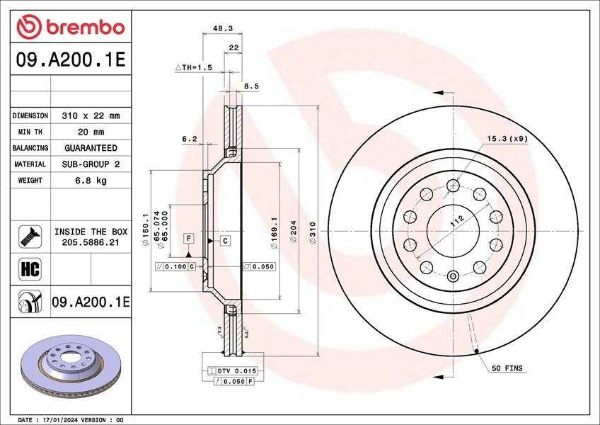 AUDI A3 Sportback DİSK PEDİ KİTİ BREMBO
