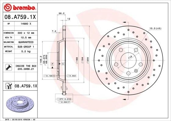 Audi A4 A5 A6 A7 Q5 Arka Fren Aynası BREMBO