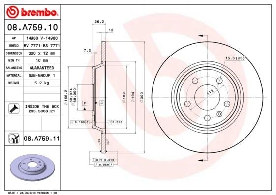 Audi A4 A5 A6 A7 Q5 Arka Fren Aynası BREMBO