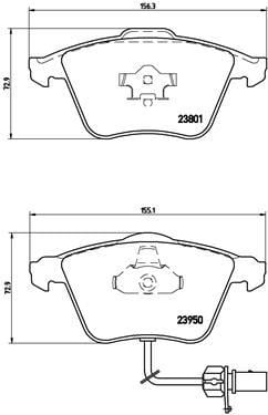Audi A4 Ön Balata Fişli BREMBO