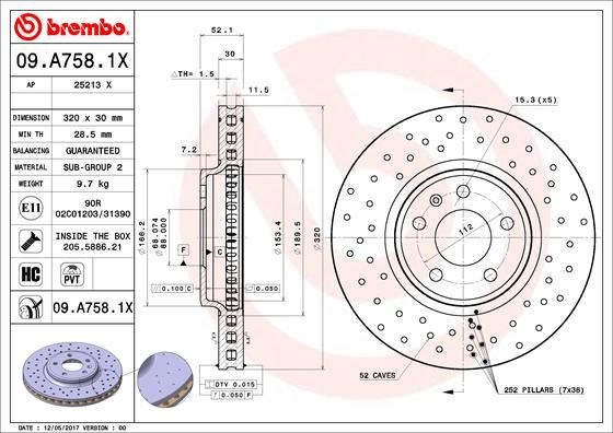 Audi A4 Ön Fren Aynası Havalı BREMBO