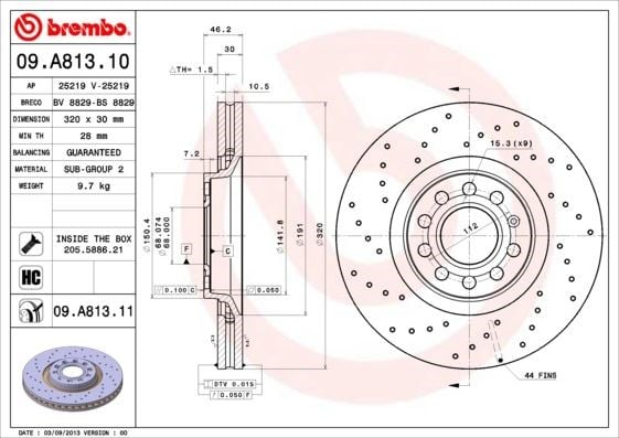 Audi A4 Ön Fren Diski UV Coated BREMBO