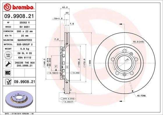 Audi A4 Ön Fren Diski BREMBO