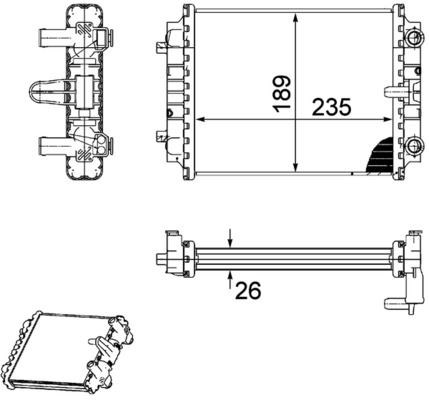 Audi A4 V6 TDI Motor Su Radyatörü MAHLE