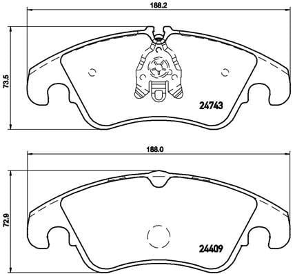 Audi A4 Ön Balata Fişli BREMBO