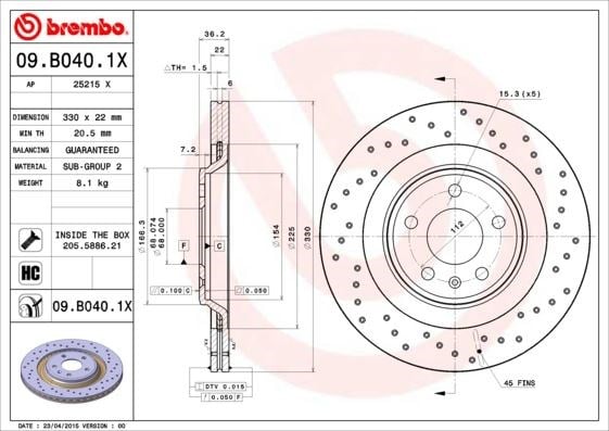 Audi A4 Arka Fren Aynası [Havalı] BREMBO