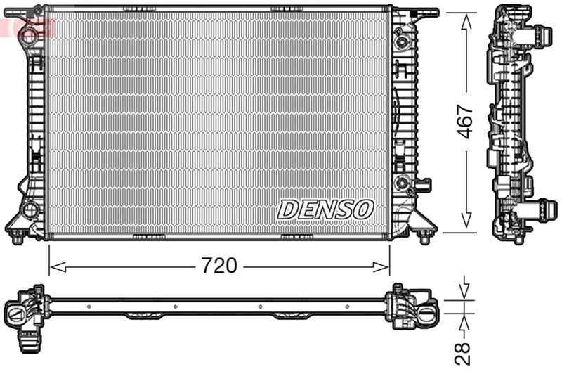 Audi A4 B8 Motor Su Radyatörü DENSO