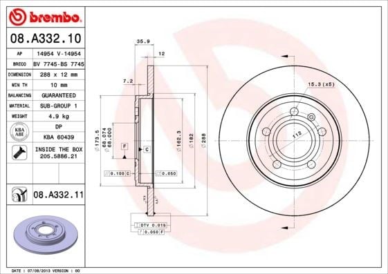 Audi A4 A4 Avant Arka Fren Aynası BREMBO