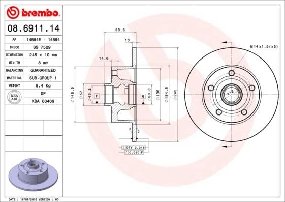 Audi A4 Arka Fren Diski BREMBO