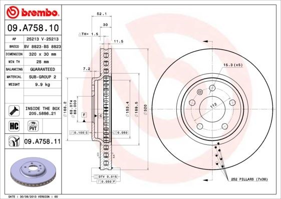 Audi A4 Ön Fren Aynası Havalı BREMBO