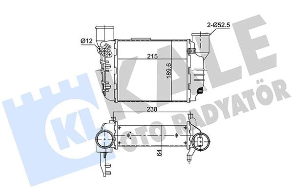 Audi A4 İntercooler 1.8T 00> KALE-RADYATOR