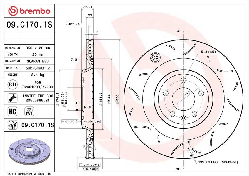 Audi A6 A7 Fren Diski BREMBO