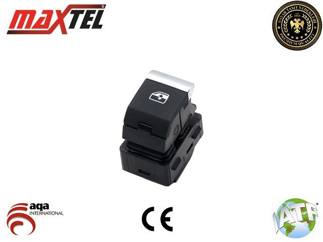 Audi A6 Cam Kaldırma Anahtarı Sağ Tekli Siyah 4 Pin [2018>] MAXTEL