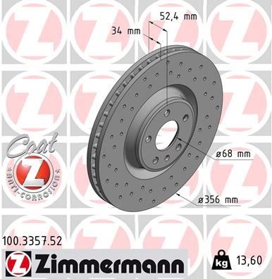 Audi A6 A7 A8 Ön Fren Aynası Havalı Delikli ZIMMERMANN