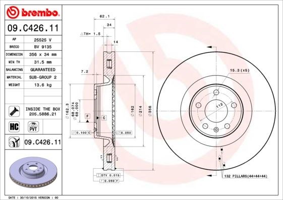 Audi A6 Ön Fren Aynası BREMBO