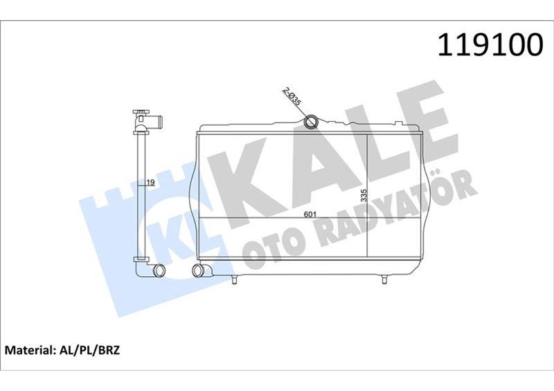Hyundai Accent 1.3 Enjeksiyonlu Radyatör KALE-RADYATOR