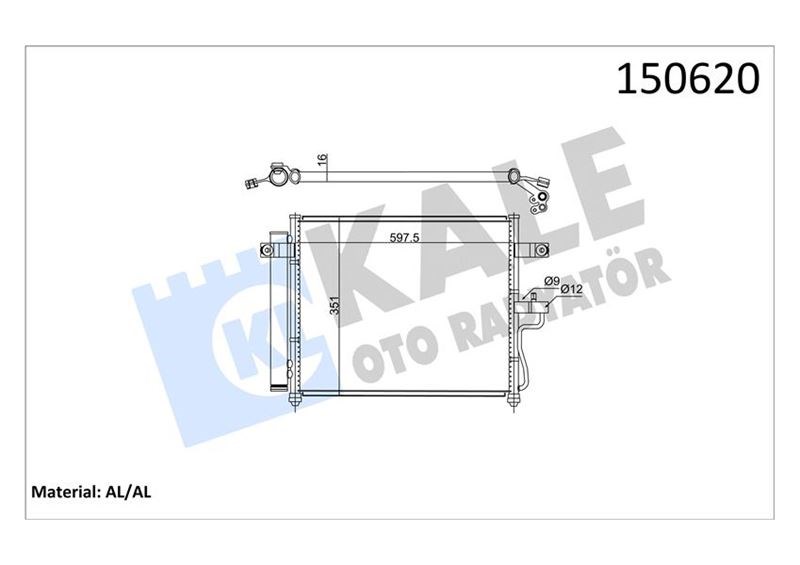 Hyundai Accent Kondenser 1 Sıra ALB KALE-RADYATOR