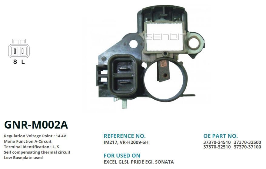 Hyundai Accent Elantra Sonata Mitsubishi Lancer Alternatör Konjektörü GENON
