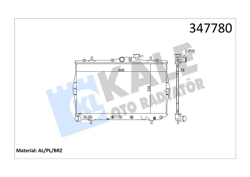 Hyundai Accent Radyatör Brazing Klimasız KALE-RADYATOR