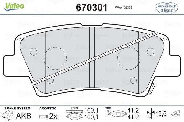 Hyundai Accent Blue Arka Fren Balatası VALEO