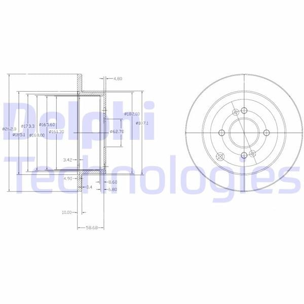 Hyundai Accent Era Arka Fren Diski Dolu Tip DELPHI