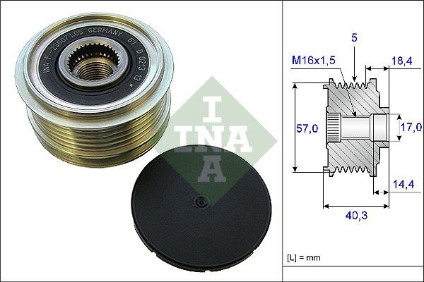 Hyundai Accent Era Blue Matrix Getz Alternatör Kasnağı Rulmanlı INA