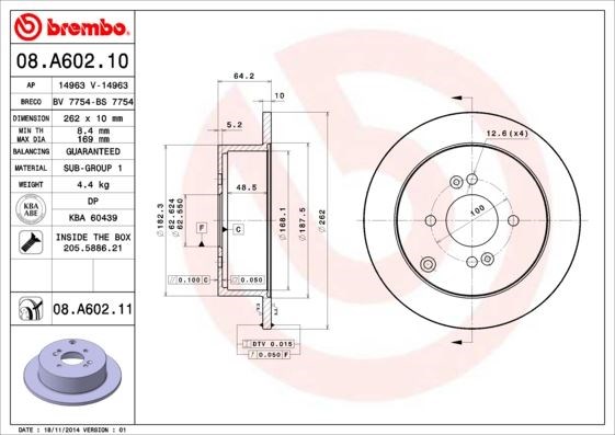 Hyundai Accent Era i20 Getz Kia Rio Arka Fren Diski Dolu Tip Kaplamalı BREMBO