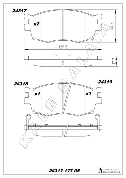 Hyundai Accent Era i20 Kia Rio Ön Fren Balatası KALE-BALATA