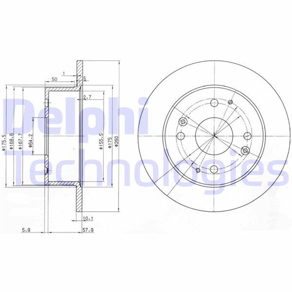 Honda Accord Arka Fren Diski Dolu Tip DELPHI