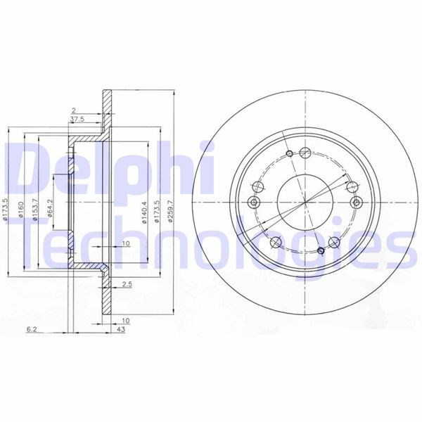Honda Accord Arka Fren Diski Dolu Tip DELPHI