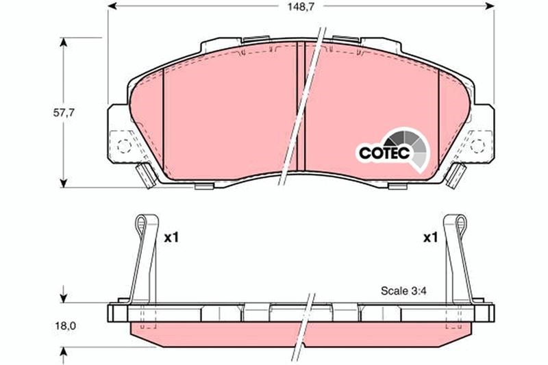 Honda Accord CR-V HR-V Ön Fren Balatası TRW