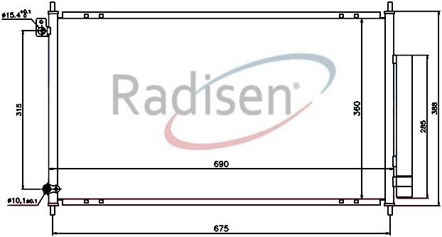 Honda Accord Klima Radyatörü 2.0L 2.4L K20A6 K24A3 CL7 CL9 RADISEN