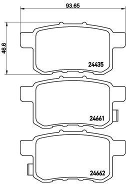 Honda Accord Arka Fren Balatası 2.0L R20A3 CU Kasa BREMBO